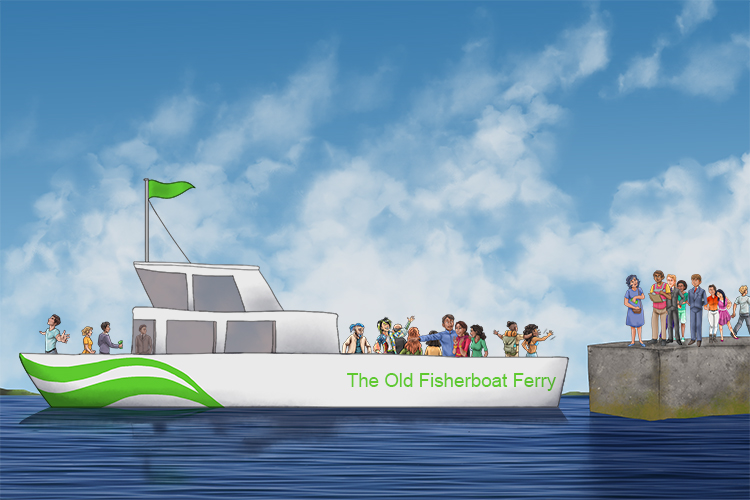after much repair work, it was given a new life as a ferry boat and never looked back to its old life.